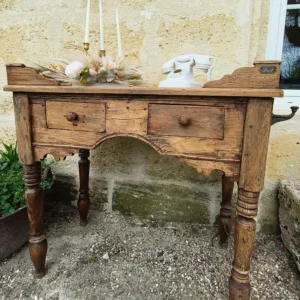Table en bois massif pour urne, téléphone, book …93 X 50