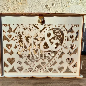 Urne en bois Mr & Mme