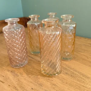 Vases longs rosés 13 cm