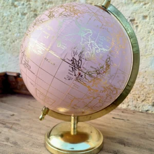 Globe rose et doré 30 cm