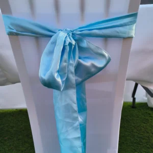 Nœud de chaise satin bleu