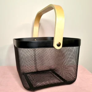 Panier à pain carré fer noir