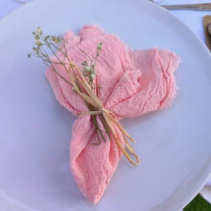 Serviettes rose claire