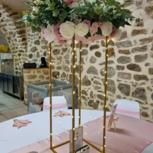 Centre de table Porte fleur rectangle 60 de haut