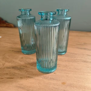 Vases longs bleus 13 cm